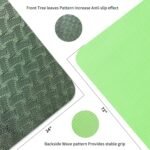 Yoga Mat 1/3" (8mm) Thick Non-Slip, Women Men Fitness & Exercise Mat, 72"Lx24"W Eco-Friendly TPE Workout Mat with Carrying Strap for Yoga, Pilates, Home Gym, Floor Exercises - Image 3