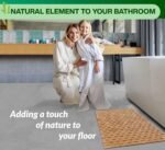 Bamboo Bath Mat - Foldable Wooden Bathmat - Accessories for Bathroom Sauna Spa Tub Step and Floor - 24 x 16 x 0.4 Inches [LxWxH] - Modern Farmhouse Decor Design - Image 5