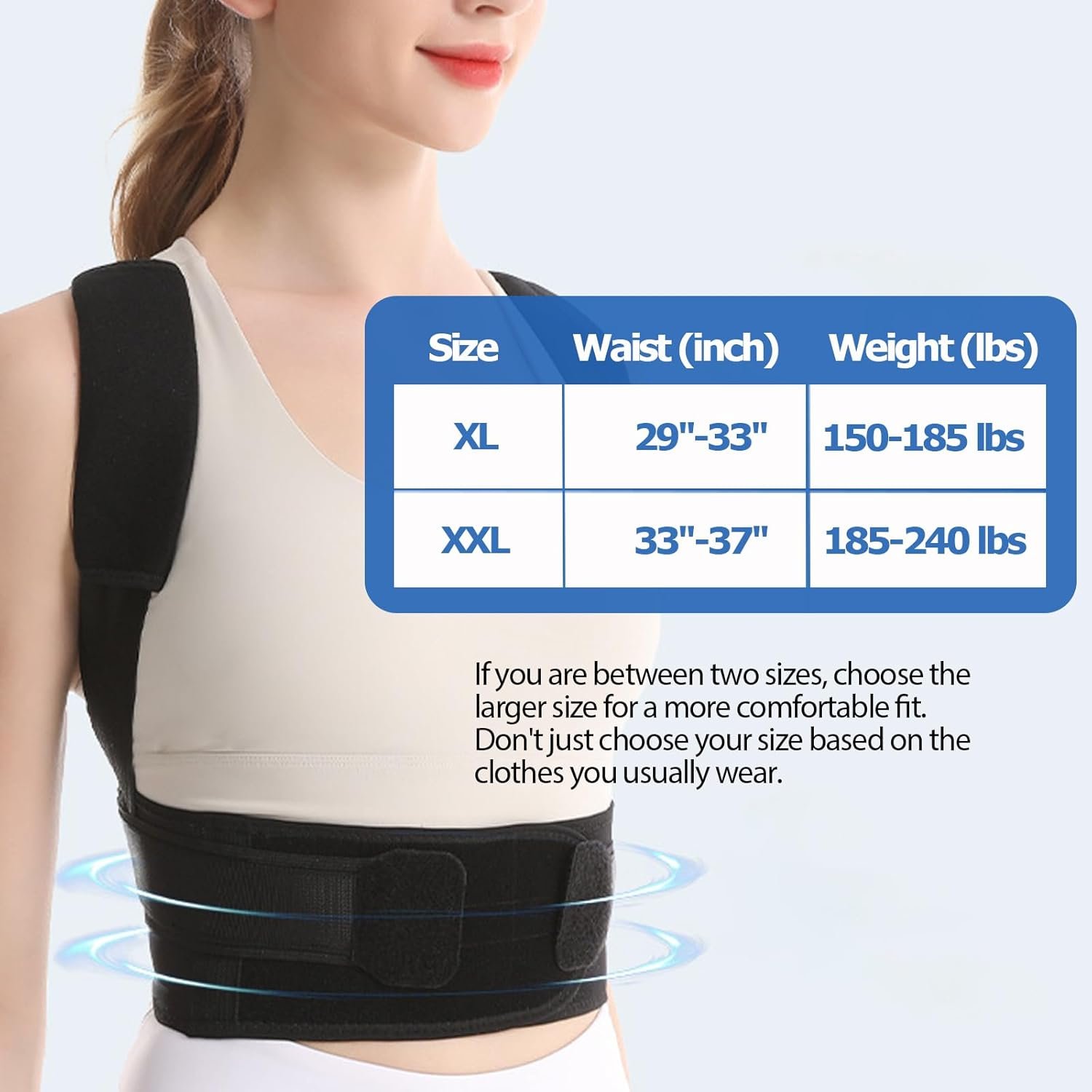 Back Brace Posture Corrector for Women and Men,Adjustable Upper Back Support,Improve Posture Support Belt for Scoliosis,Relief for Shoulder and Back Pain(XXL - Black) - Image 3