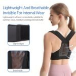 Back Brace Posture Corrector for Women and Men,Adjustable Upper Back Support,Improve Posture Support Belt for Scoliosis,Relief for Shoulder and Back Pain(XXL - Black) - Image 5