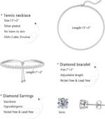 Luxval Tennis Necklace 14K Gold Plated Rhinestone Butterfly Choker Necklaces for women Dainty Zirconia Cut Faux Diamond chain 3mm - Image 3