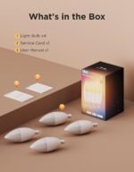 Govee E12 Led Bulb, Smart Light Bulbs Work with Matter, Alexa, Google Assistant, WiFi Candelabra Bulbs 40 Watt Equivalent, RGBWW Color Changing Light Bulb, 2.4GHz Only, 450 LM, 4 Pack - Image 5