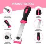 3 Pack Razor Blade Scraper Set, Includes 30 Plastic & 30 Metal Blades, Multi-Purpose Tool for Glass, Cooktop, Sticker Removal, Paint & Gum Cleaning (Pink) - Image 3
