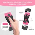 3 Pack Razor Blade Scraper Set, Includes 30 Plastic & 30 Metal Blades, Multi-Purpose Tool for Glass, Cooktop, Sticker Removal, Paint & Gum Cleaning (Pink) - Image 4