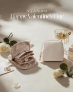 VLANDO Small Travel Jewelry Case,Bridesmaid Gifts,Jewelry Pouch Bags with Zipper,Velvet Jewelry Organizer Storage Bag for Bracelet Rings Earring-Cream White - Image 3