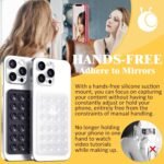 Anteel Silicone Suction Phone Case Adhesive Mount, Durable, Hands-Free Sticky Phone Holder, Upgraded Thickened and Enhanced Suction Power Sticky Phone Grip, 2.56"x3.94" (Light Pink) - Image 5