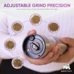 Rechargeable Automatic Salt and Pepper Grinder Set - One Hand Operation with LED Light for Precise Seasoning - Adjustable Coarseness with Ceramic Core - Set of 2 - Image 6