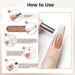 JODSONE 3-in-1 Cat Eye Magnet for Nails, Cylindrical & Square Magnets Nail Art Pens,Multi-Function Strong Magnet Nail Art Tool for Cat Eye Design DIY(Magnet Only, No Gel Included) - Image 5