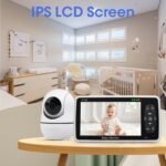 Babystar Baby Monitor with Camera and Audio, 720P HD Resolution 5" Display, 4000mAh Up to 22 Hour Battery, Remote Pan-Tilt-Zoom, No WiFi, VOX, Night Vision, 2-Way Audio, Lullabies, Temperature Sensor - Image 3