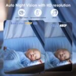 Babystar Baby Monitor with Camera and Audio, 720P HD Resolution 5" Display, 4000mAh Up to 22 Hour Battery, Remote Pan-Tilt-Zoom, No WiFi, VOX, Night Vision, 2-Way Audio, Lullabies, Temperature Sensor - Image 7