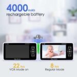 Babystar Baby Monitor with Camera and Audio, 720P HD Resolution 5" Display, 4000mAh Up to 22 Hour Battery, Remote Pan-Tilt-Zoom, No WiFi, VOX, Night Vision, 2-Way Audio, Lullabies, Temperature Sensor - Image 8