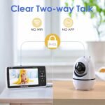 Babystar Baby Monitor with Camera and Audio, 720P HD Resolution 5" Display, 4000mAh Up to 22 Hour Battery, Remote Pan-Tilt-Zoom, No WiFi, VOX, Night Vision, 2-Way Audio, Lullabies, Temperature Sensor - Image 9