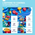 Hahaland 3 Year Old Boy Toys - Race Track Toys, Car Toy for Boys 3-4, Puzzle Track Rescue Racer Game with Magnetic Helicopter, STEM Learning, Montessori, Toddler - Image 3