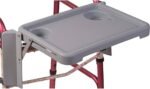 DMI Walker Tray, Rollator Tray, Mobility and Walker Accessory Tray Table Fits Most Standard Walkers, Folding with Two Cup Holders and Tool Free Assembly, 16 x 11.8 inch - Image 4
