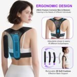 Posture Corrector for Women and Men, Upgraded Comfortable Upper Back Brace with Shoulder Pads & 3D Pad, Adjustable Back Straightener Support for Back, Shoulder and Neck (Black-M) - Image 3