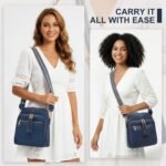 Women's Leather Crossbody Bags Anti Theft Purses RFID Blocking Handbags Trendy Travel Adjustable Strap Tassel - Image 3