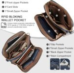 Women's Leather Crossbody Bags Anti Theft Purses RFID Blocking Handbags Trendy Travel Adjustable Strap Tassel - Image 6