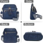 Women's Leather Crossbody Bags Anti Theft Purses RFID Blocking Handbags Trendy Travel Adjustable Strap Tassel - Image 8