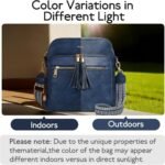 Women's Leather Crossbody Bags Anti Theft Purses RFID Blocking Handbags Trendy Travel Adjustable Strap Tassel - Image 9