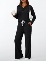 LILLUSORY Womens 2 Piece Lounge Sets Matching Airport Travel Outfits 2026 Spring Clothing Fall Pajamas Sweat Suits Pockets - Image 3