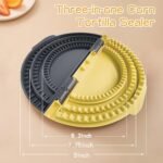 Tortilla Crimper and Sealer, 3-in-1 Multi-Size Pastry Crimper for Pie Crust, Empanada, Quesadilla, Tacos, Hand Pie Maker - 10”, 8”, 6” Molds | BPA-Free, Detachable, Dishwasher Safe Kitchen Gadget - Image 6