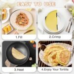 Tortilla Crimper and Sealer, 3-in-1 Multi-Size Pastry Crimper for Pie Crust, Empanada, Quesadilla, Tacos, Hand Pie Maker - 10”, 8”, 6” Molds | BPA-Free, Detachable, Dishwasher Safe Kitchen Gadget - Image 8