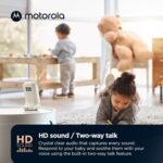 Motorola Nursery Audio Baby Monitor Dual Room HD, 1500ft Range, Night Light, 2-Way Audio, No WiFi Audio Only with Parent Unit & 2 Monitors, PIP15 - Image 5