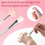 8 Pcs Face Mask Mixing Bowl Set - Esthetician Supplies, DIY Facemask Mixing Tool, Facial Mask Applicator Brushes Kit, 2 Rose Gold Facial Bowls, 2 Facial Fan Brushes, 2 Flat Brushes, 2 Measuring Spoons - Image 6