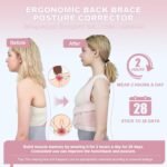 Posture Corrector for Women and Men Upgraded Back Brace, Adjustable Back Support for Upper and Lower Back Pain Relief, Shoulder Straightener for Hunchback, Scoliosis, Lumbar, Spine (Pink, Medium) - Image 3