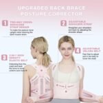 Posture Corrector for Women and Men Upgraded Back Brace, Adjustable Back Support for Upper and Lower Back Pain Relief, Shoulder Straightener for Hunchback, Scoliosis, Lumbar, Spine (Pink, Medium) - Image 4