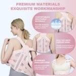 Posture Corrector for Women and Men Upgraded Back Brace, Adjustable Back Support for Upper and Lower Back Pain Relief, Shoulder Straightener for Hunchback, Scoliosis, Lumbar, Spine (Pink, Medium) - Image 5
