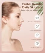 7 Color Galvanic Machines - Red Light Therapy for Face and Neck, Face Massager Tool for Wrinkles, Double Chin, Vibrating Facial Massager with Thermals, Pink - Image 5