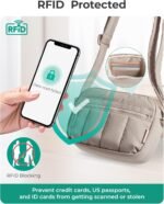 BAGSMART Cross Body Purse, Mini Crossbody Bags for Women Travel Purse, Puffy Shoulder Handbag Wallet with RFID Blocking Slots, Dark Brown - Image 5