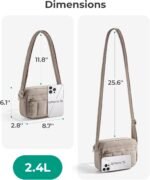 BAGSMART Cross Body Purse, Mini Crossbody Bags for Women Travel Purse, Puffy Shoulder Handbag Wallet with RFID Blocking Slots, Dark Brown - Image 6