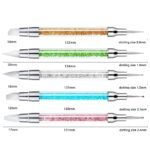 Nail Art Sculpture Pen, 5Pcs Dual Tipped Dotting Pen and Silicone Nail Tools for Resin, Silicone Brushes, Acrylic Pen, Nail Art Brushes, Nail Foil Carving Drawing Effect Shaping Drawing - Image 3