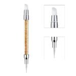 Nail Art Sculpture Pen, 5Pcs Dual Tipped Dotting Pen and Silicone Nail Tools for Resin, Silicone Brushes, Acrylic Pen, Nail Art Brushes, Nail Foil Carving Drawing Effect Shaping Drawing - Image 5