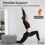 2 Pack Yoga Knee Pads Mat Set - Extra Thick Foam Kneeling Pad Cushion for Knees, Elbows, Wrists, Head - Yoga Essentials for Women Men, Non-Slip Pilates, Meditation, Floor Workouts - Image 4