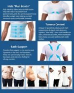 Men's Compression Shirt Undershirt Slimming Tank Top Workout Vest Abs Abdomen Slim Body Shaper - Image 4