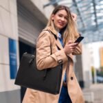 Keyli 4pc Sets Laptop Bag for Women Large Leather Laptop Briefcase with USB Charging Port Computer Shoulder tote Bags Purse - Image 3