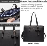 Keyli 4pc Sets Laptop Bag for Women Large Leather Laptop Briefcase with USB Charging Port Computer Shoulder tote Bags Purse - Image 7