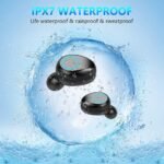 Wireless V5.3 Bluetooth Earbuds Compatible with Xiaomi Redmi 9T Updated Micro Thin Case Quad Mic 8D Bass IPX7 Waterproof/Sweatproof - Image 4