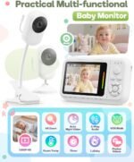 Baby Monitor with Camera and Audio, 2.8’’ Wireless Baby Monitor No WiFi with Auto Night Vision, VOX, 2-Way Audio, Portable Baby Camera Monitor for Nursery and Travel, Newborns Essentials Gifts - Image 3
