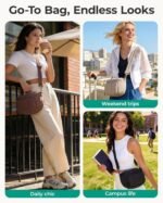 BAGSMART Puffer Crossbody Bum Bags for Women, Small Cross Body Purses for Women Travel & Work, Quilted Water-resistant Hobo | 4L, Quilted, Puffy, Mom, Everyday bag - Image 3