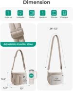 BAGSMART Puffer Crossbody Bum Bags for Women, Small Cross Body Purses for Women Travel & Work, Quilted Water-resistant Hobo | 4L, Quilted, Puffy, Mom, Everyday bag - Image 4