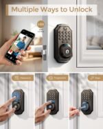 WiFi Video Smart Lock with Camera -Keyless Entry Deadbolt, 5-in-1 (Camera+Doorbell+Fingerprint+Keypad), App Control, Two-Way Audio, Waterproof, Easy Installation - Image 4