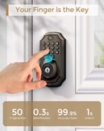 WiFi Video Smart Lock with Camera -Keyless Entry Deadbolt, 5-in-1 (Camera+Doorbell+Fingerprint+Keypad), App Control, Two-Way Audio, Waterproof, Easy Installation - Image 5