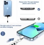 CACOE Cell Phone Lanyard 2 Pcs-1 Pcs Adjustable Neck Strap,1 Pcs Wrist Strap, 2 Pcs Pads, Universal Crossbody, Multifuctional Compatible with Most Smartphones(Black) - Image 3