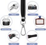 CACOE Cell Phone Lanyard 2 Pcs-1 Pcs Adjustable Neck Strap,1 Pcs Wrist Strap, 2 Pcs Pads, Universal Crossbody, Multifuctional Compatible with Most Smartphones(Black) - Image 4
