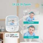 Baby Monitor with Camera and Audio, 2.8" Video Baby Monitor with Secure Transmission No WiFi, Night Vision, Temperature Sensor, Two-Way Talk, Al Off-Lens Detection, Feeding Reminder - Image 3