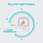Baby Monitor with Camera and Audio, 2.8" Video Baby Monitor with Secure Transmission No WiFi, Night Vision, Temperature Sensor, Two-Way Talk, Al Off-Lens Detection, Feeding Reminder - Image 8